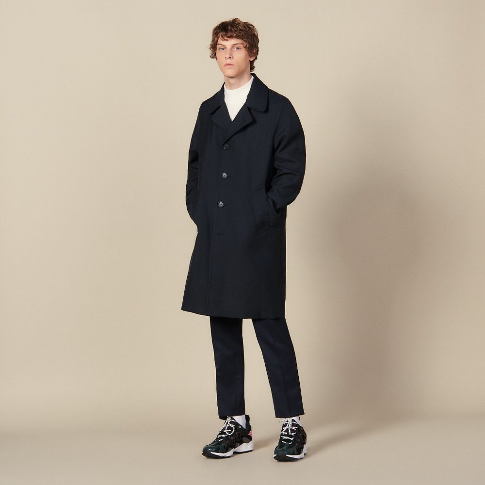 Sandro Town Coat (Navy) Size XS